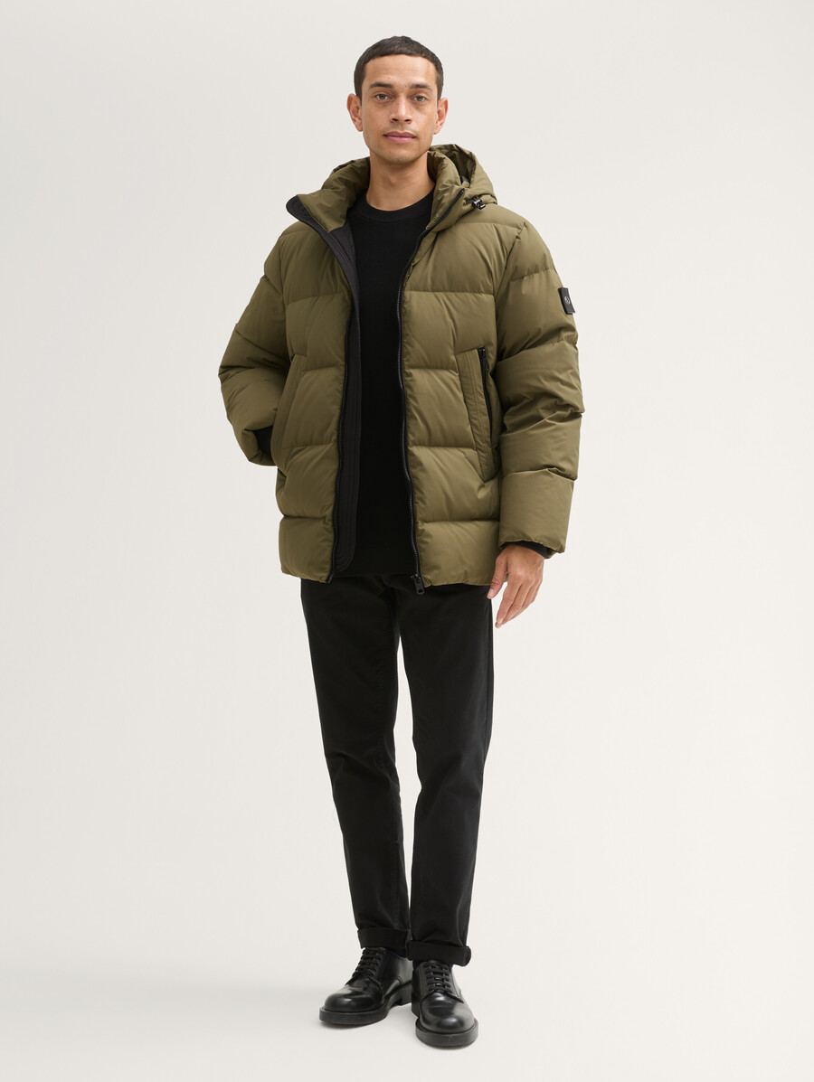 daunenjacke mit abnehmbarer kapuze