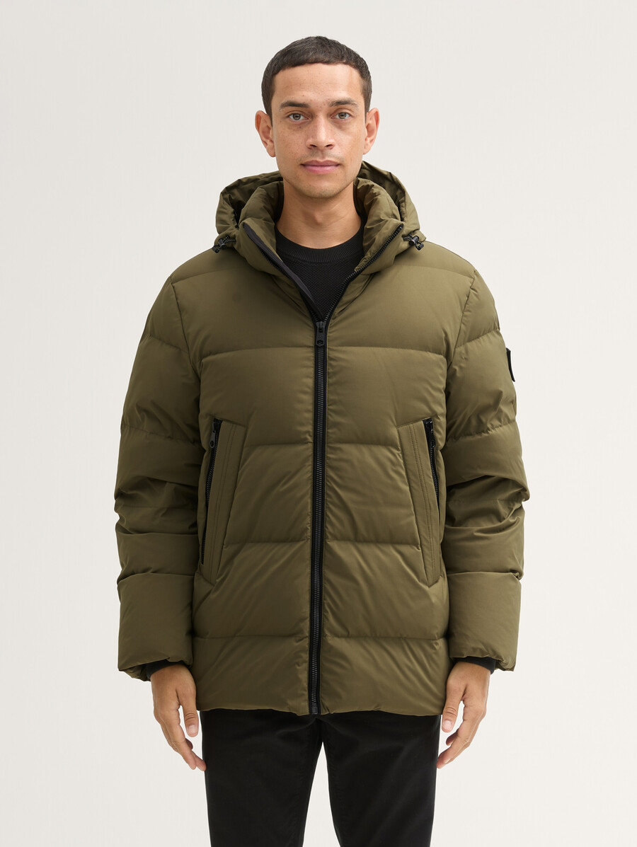daunenjacke mit abnehmbarer kapuze