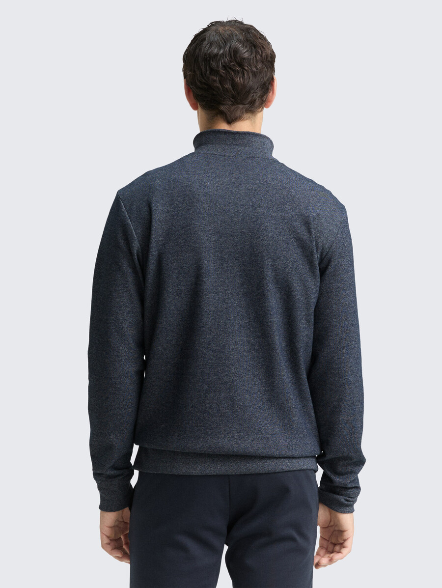 jacke im mischgewebe-look