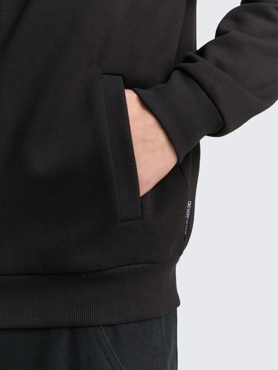 sweatshirtjacke mit bomberkragen