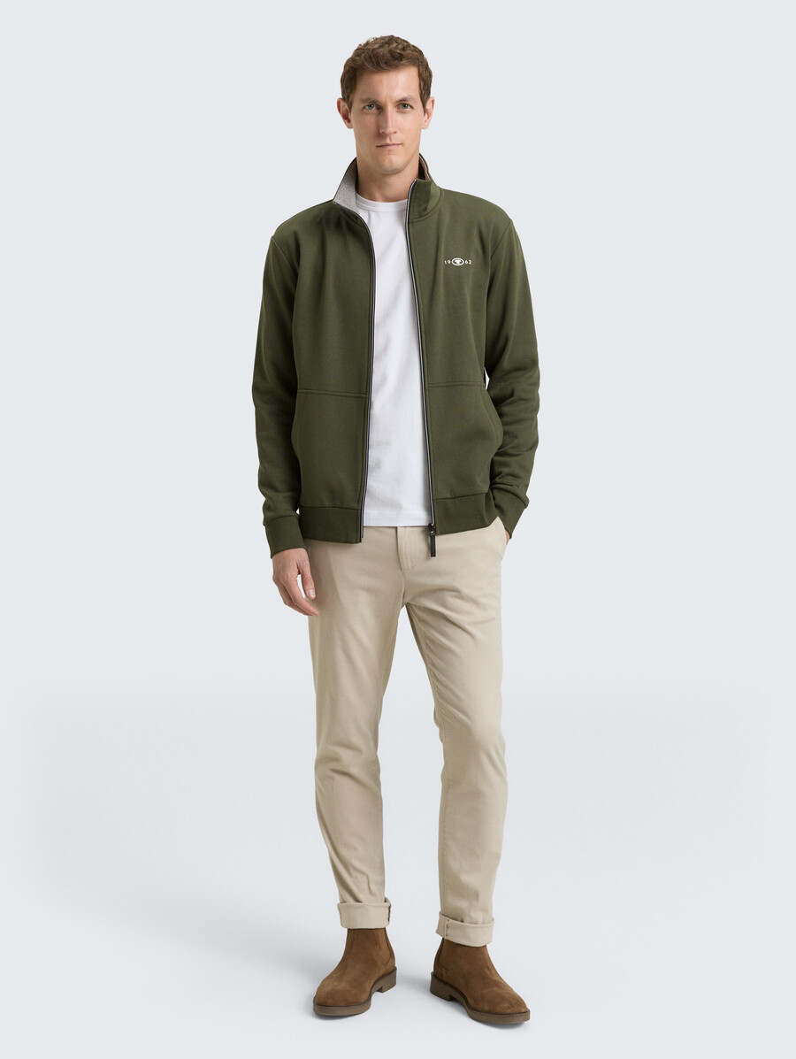 sweatjacke mit stehkragen