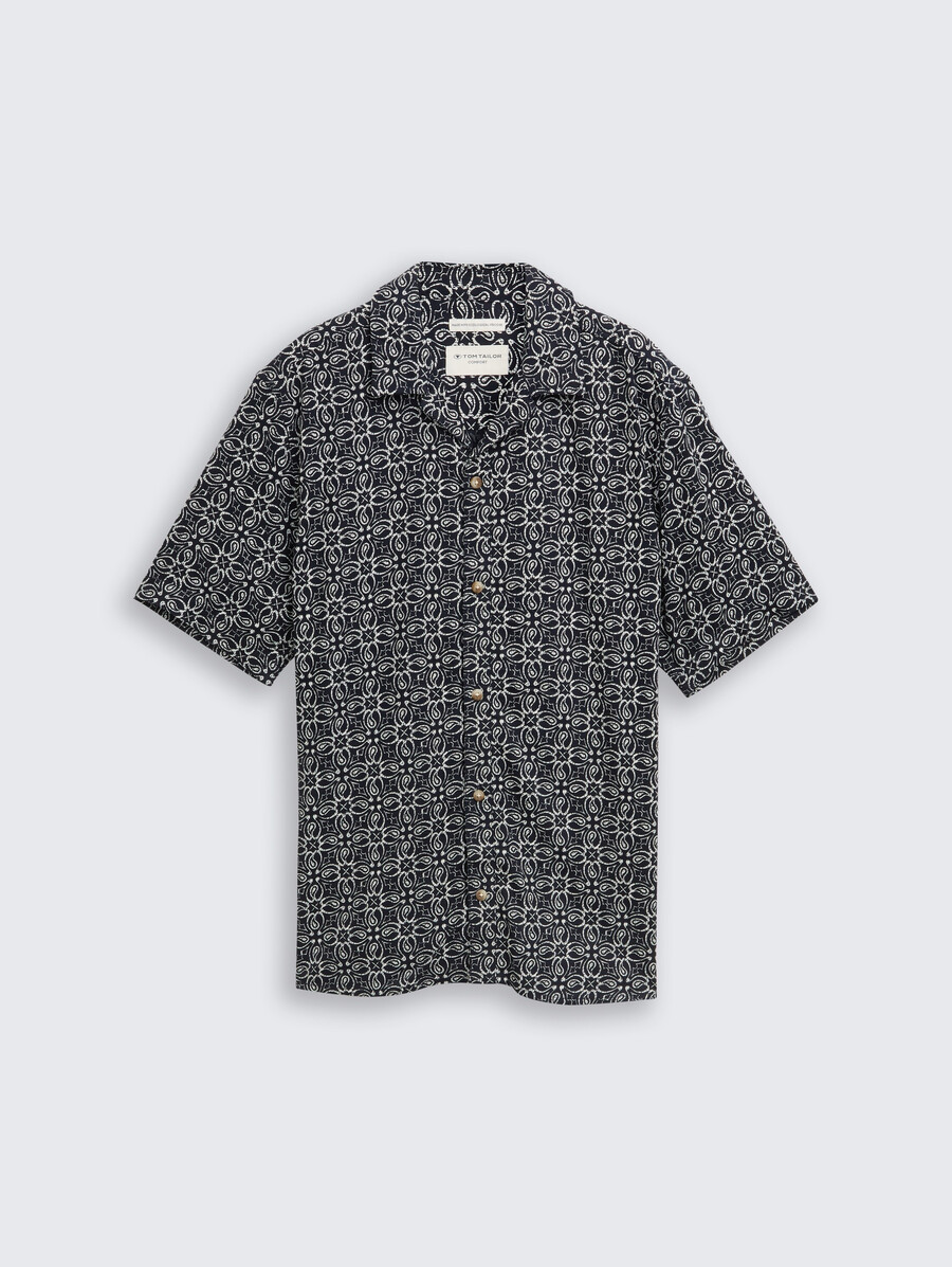 bequemes kurzarmhemd im hawaii-look