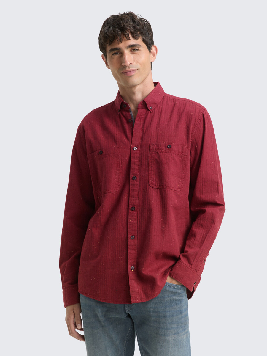regular-fit-hemd in melange-optik