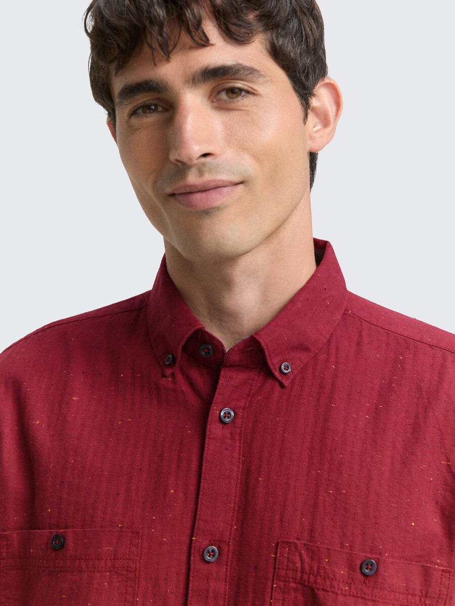 regular-fit-hemd in melange-optik