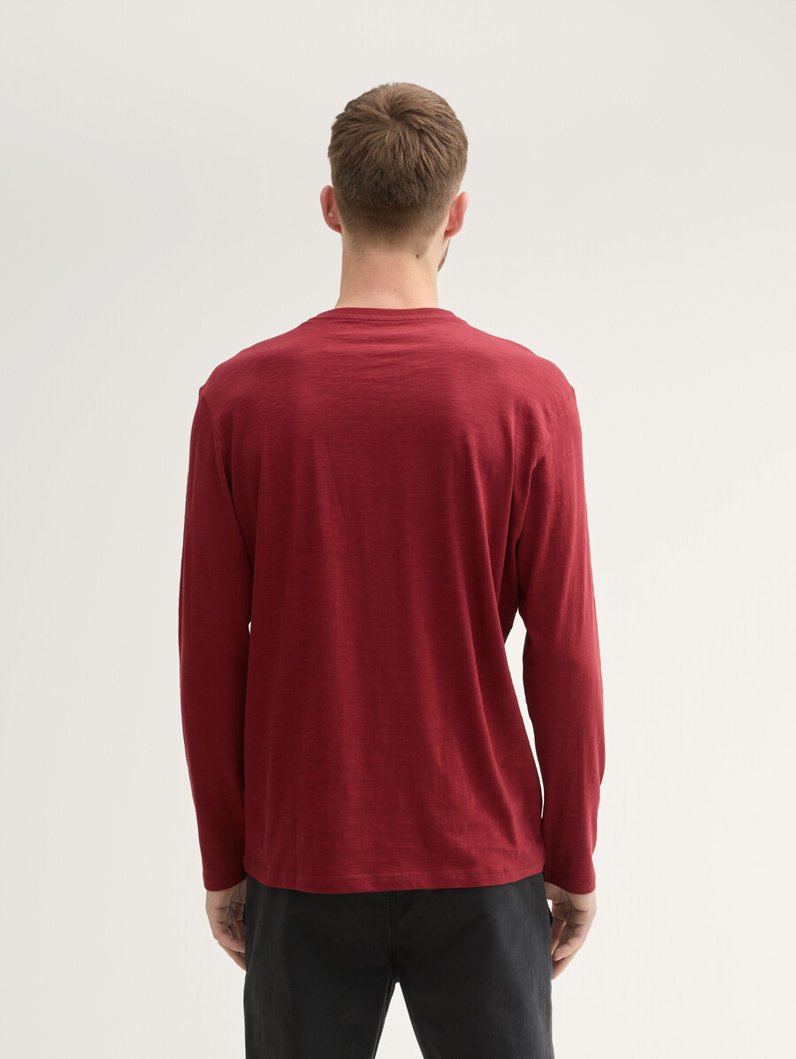 langarmhemd im henley-stil aus baumwolle