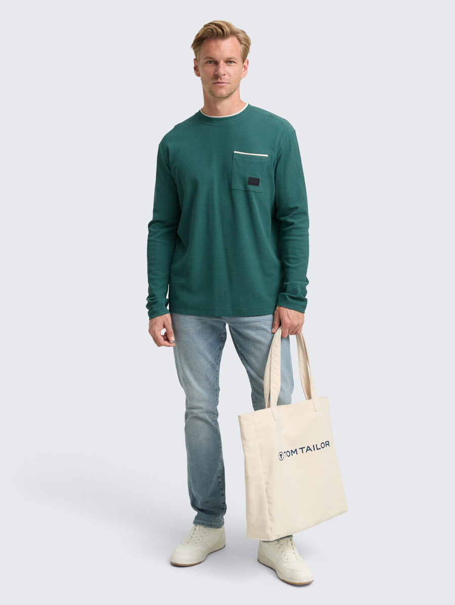 2-in-1 baumwoll-langarmhemd