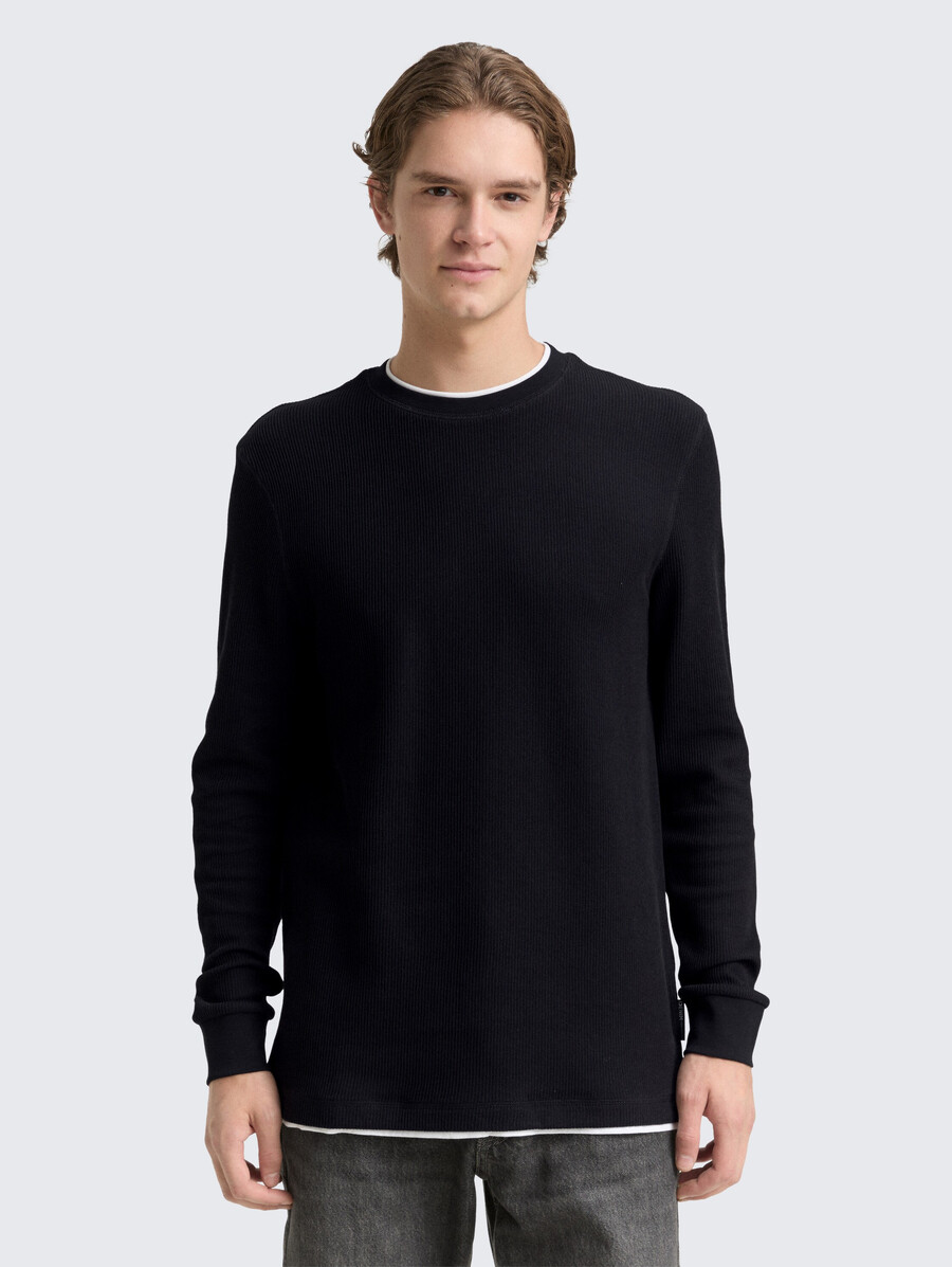 langärmeliges hemd mit 2-in-1-look