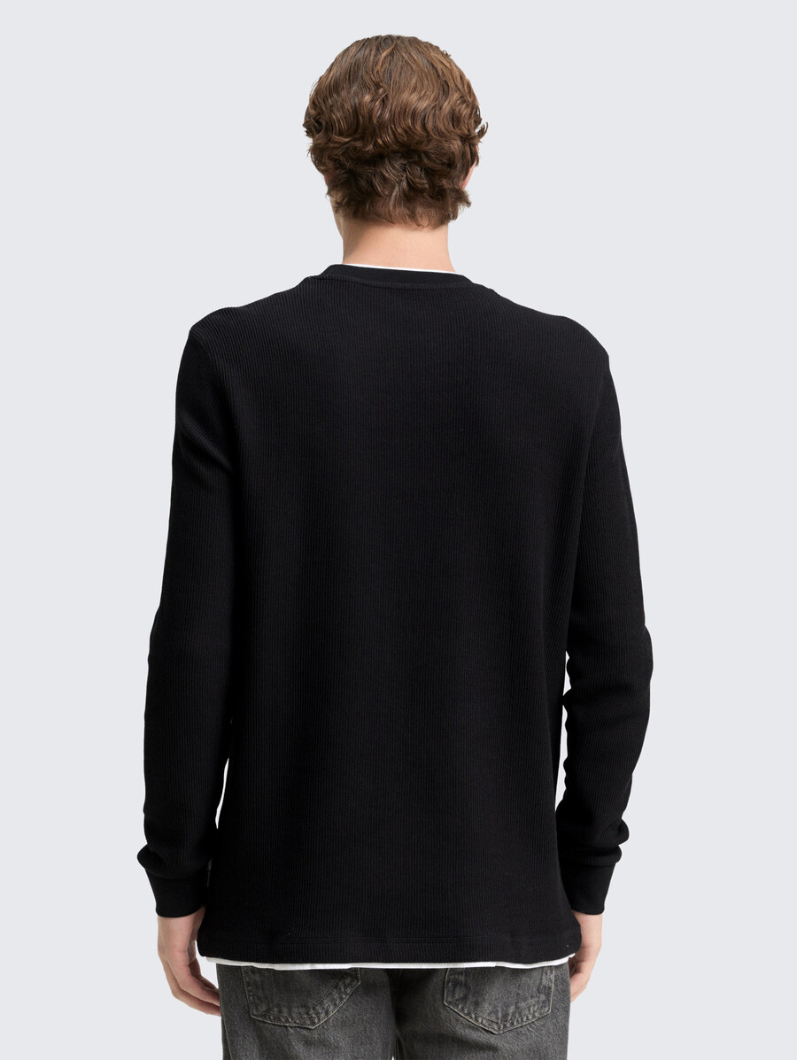 langärmeliges hemd mit 2-in-1-look