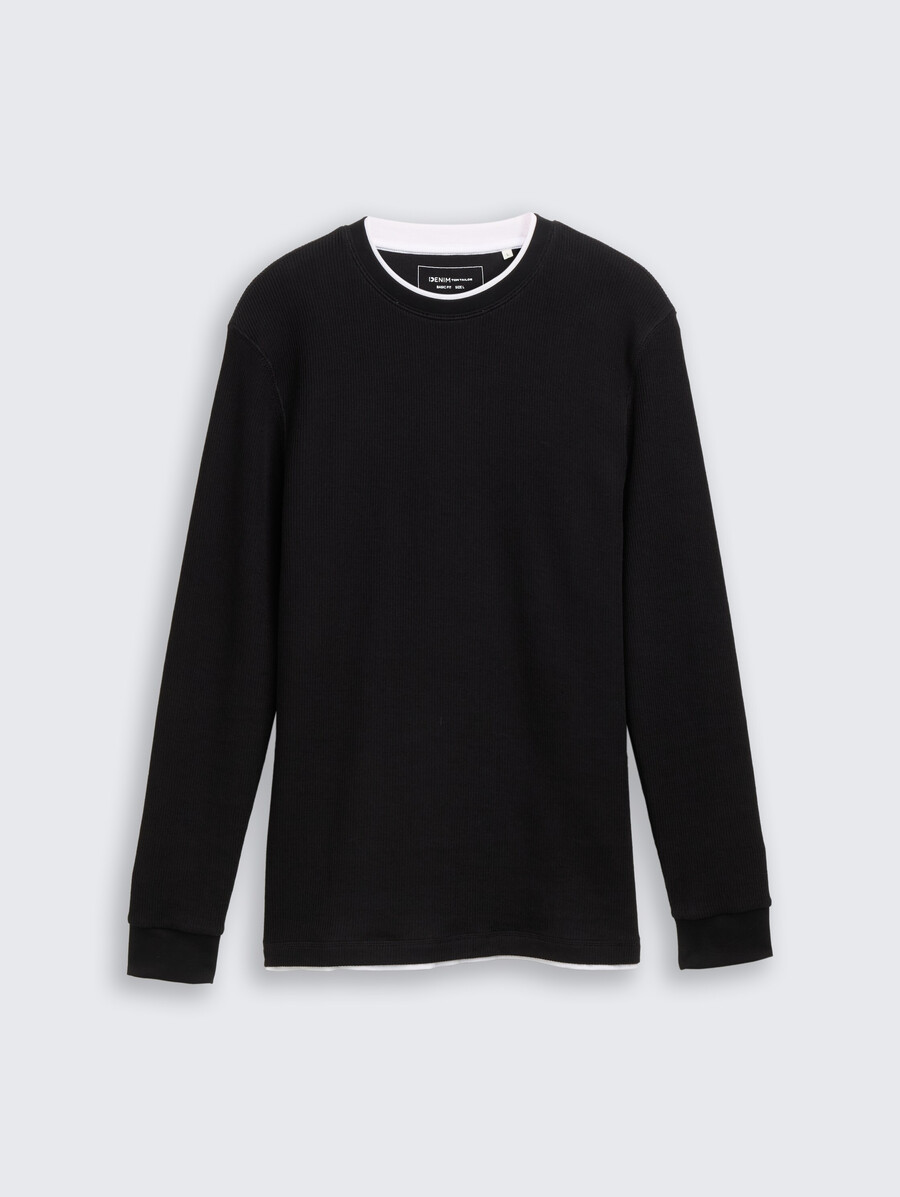 langärmeliges hemd mit 2-in-1-look