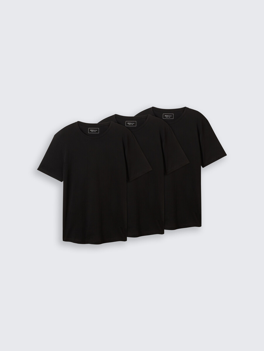 baumwoll-t-shirts im 3er-pack