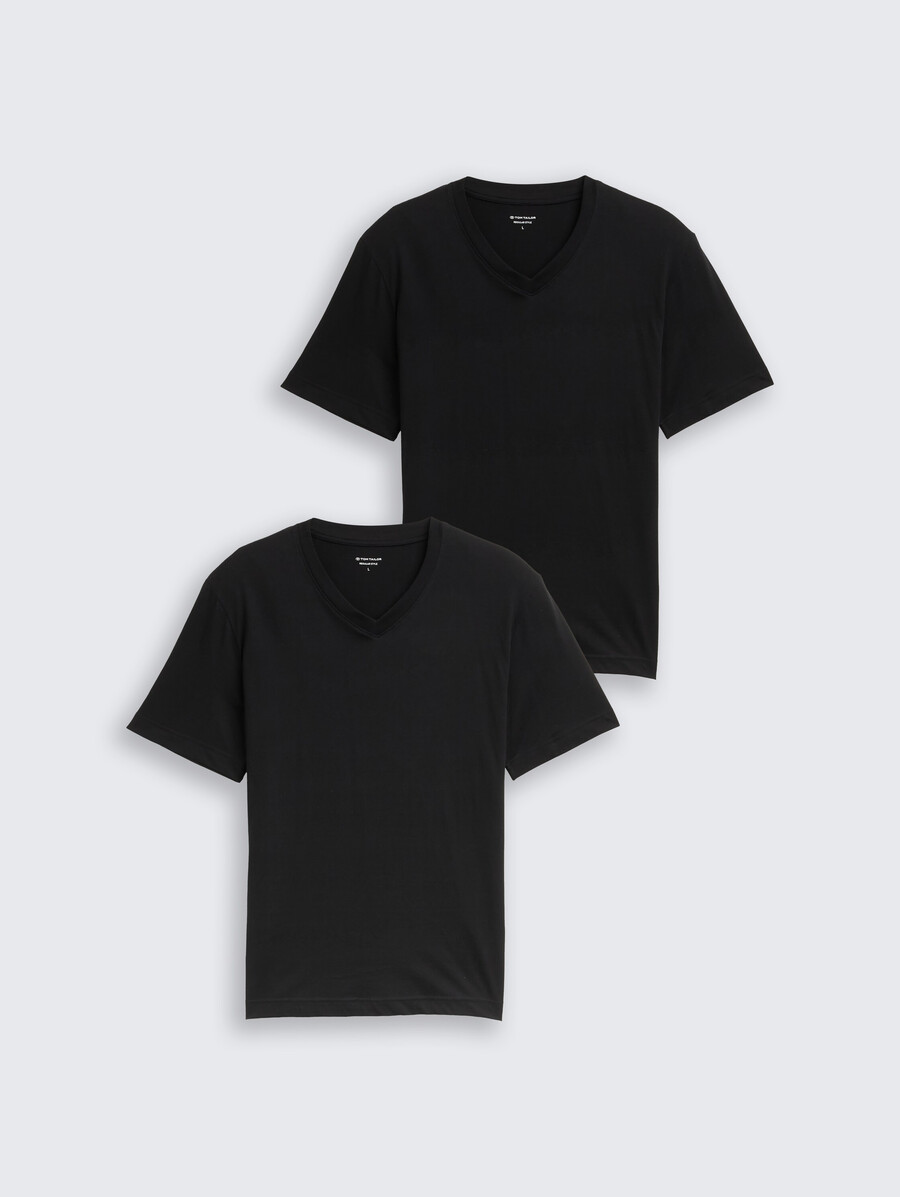 v-ausschnitt-t-shirts im 2er-pack