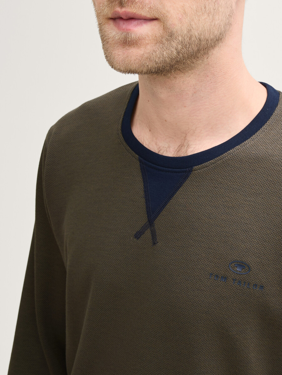 pyjama-set mit logodruck und kordelzug