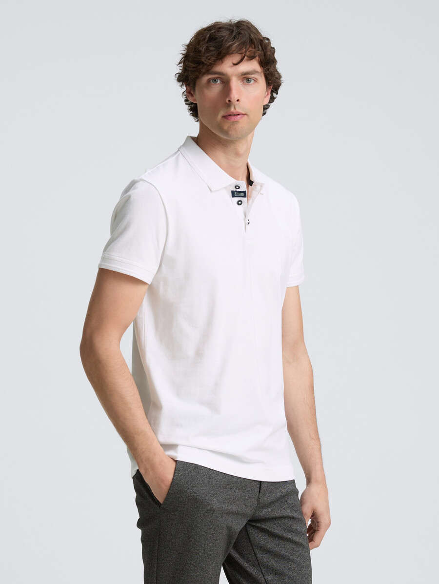 einfaches jersey-poloshirt