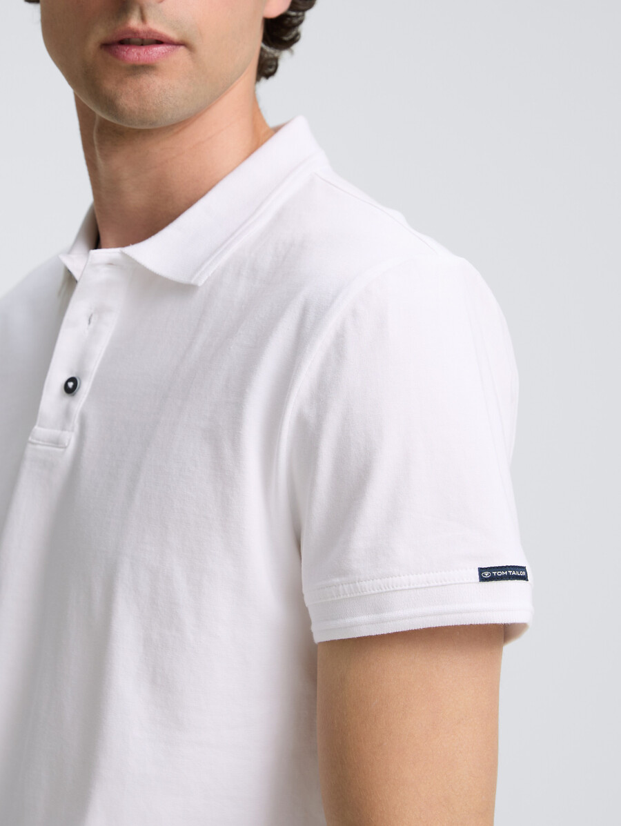 einfaches jersey-poloshirt