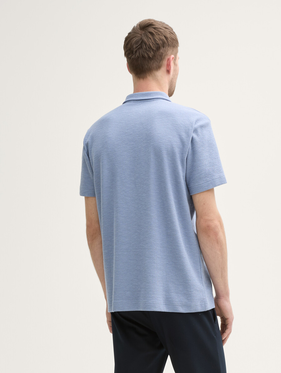 geripptes poloshirt mit stretchanteil