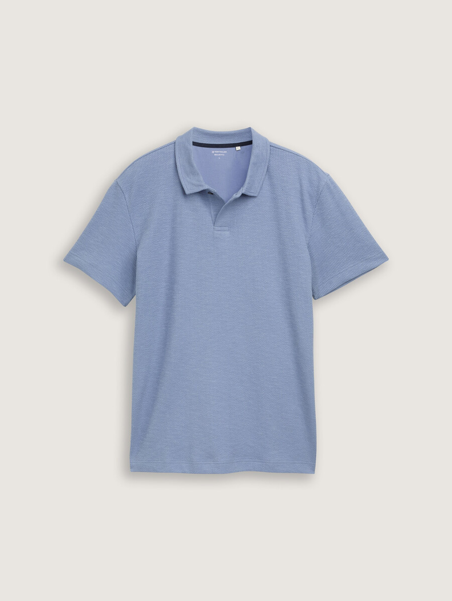 geripptes poloshirt mit stretchanteil