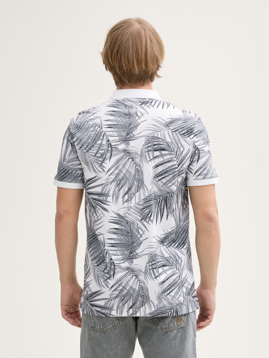 piqué-poloshirt mit muster