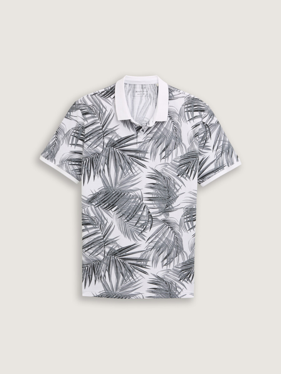 piqué-poloshirt mit muster