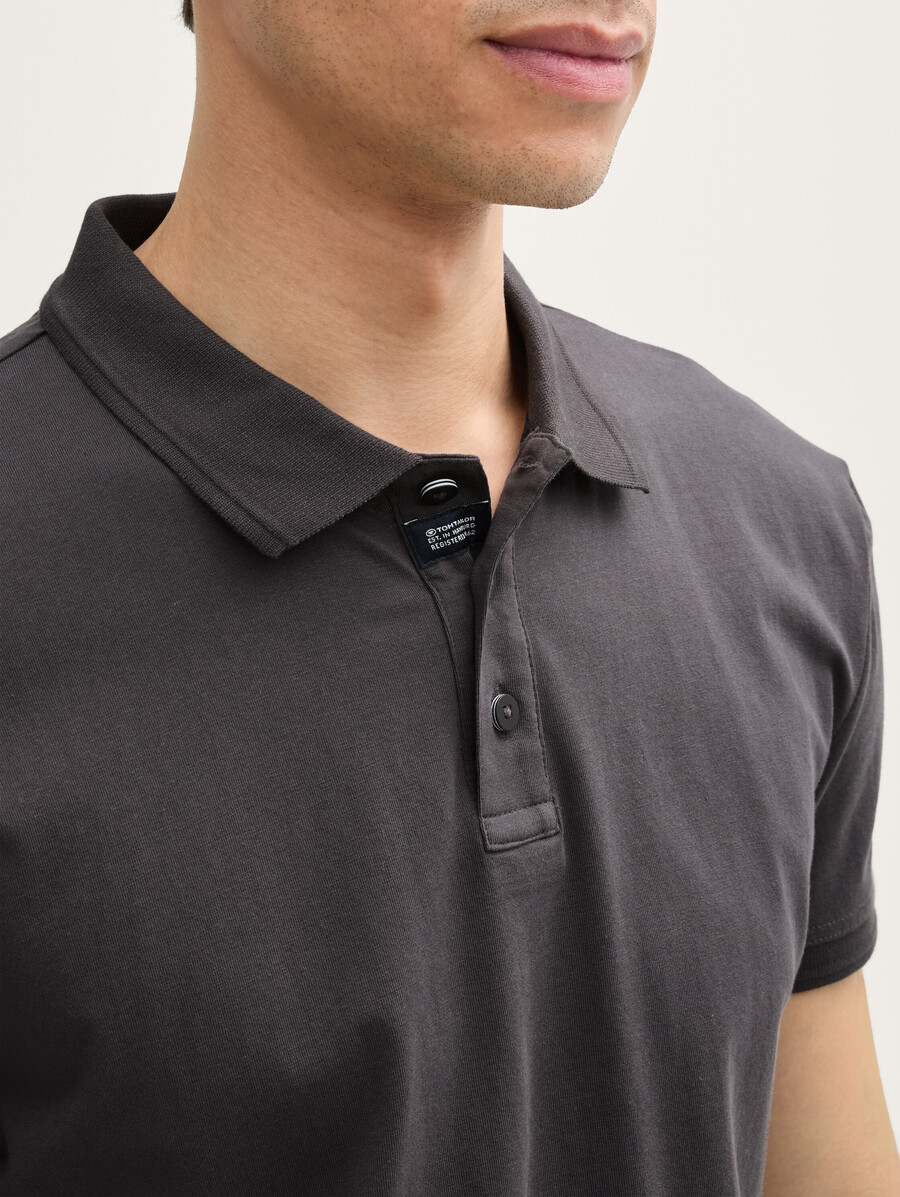 einfaches jersey-poloshirt