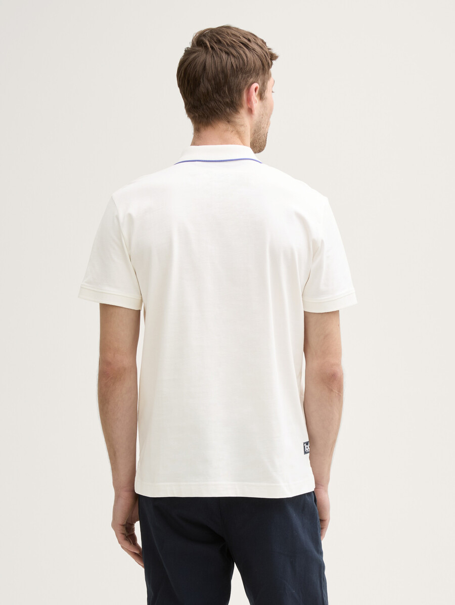piqué-poloshirt mit aufdruck