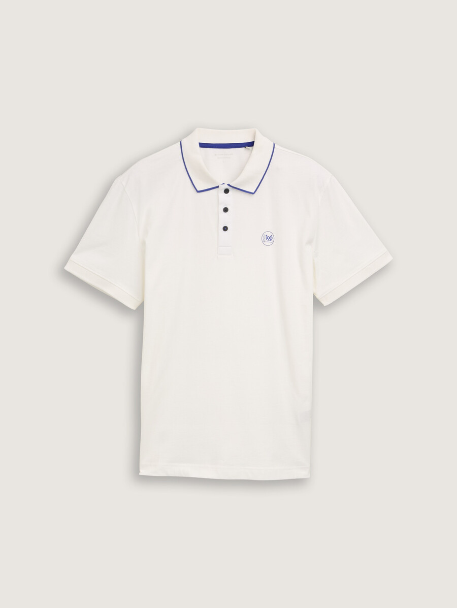 piqué-poloshirt mit aufdruck