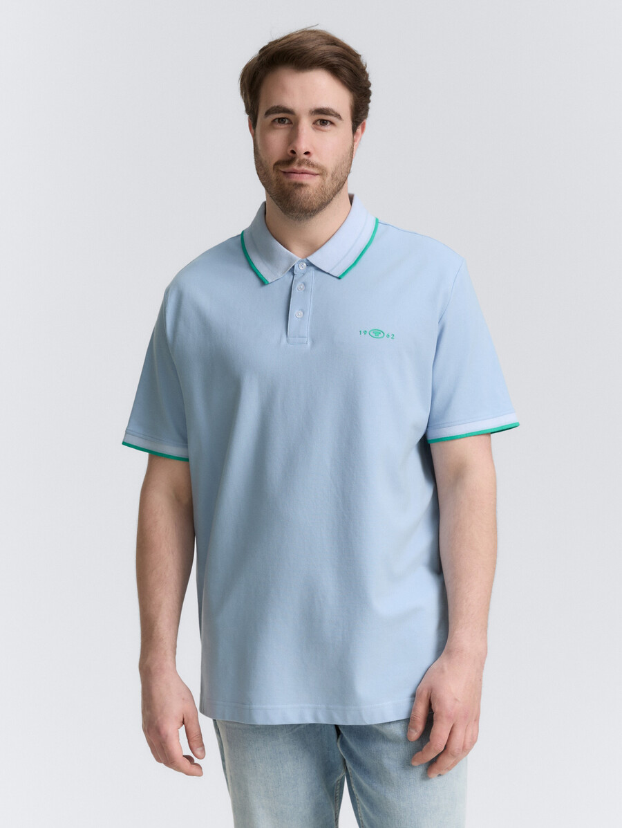 plus size – poloshirt aus stretch-piqué