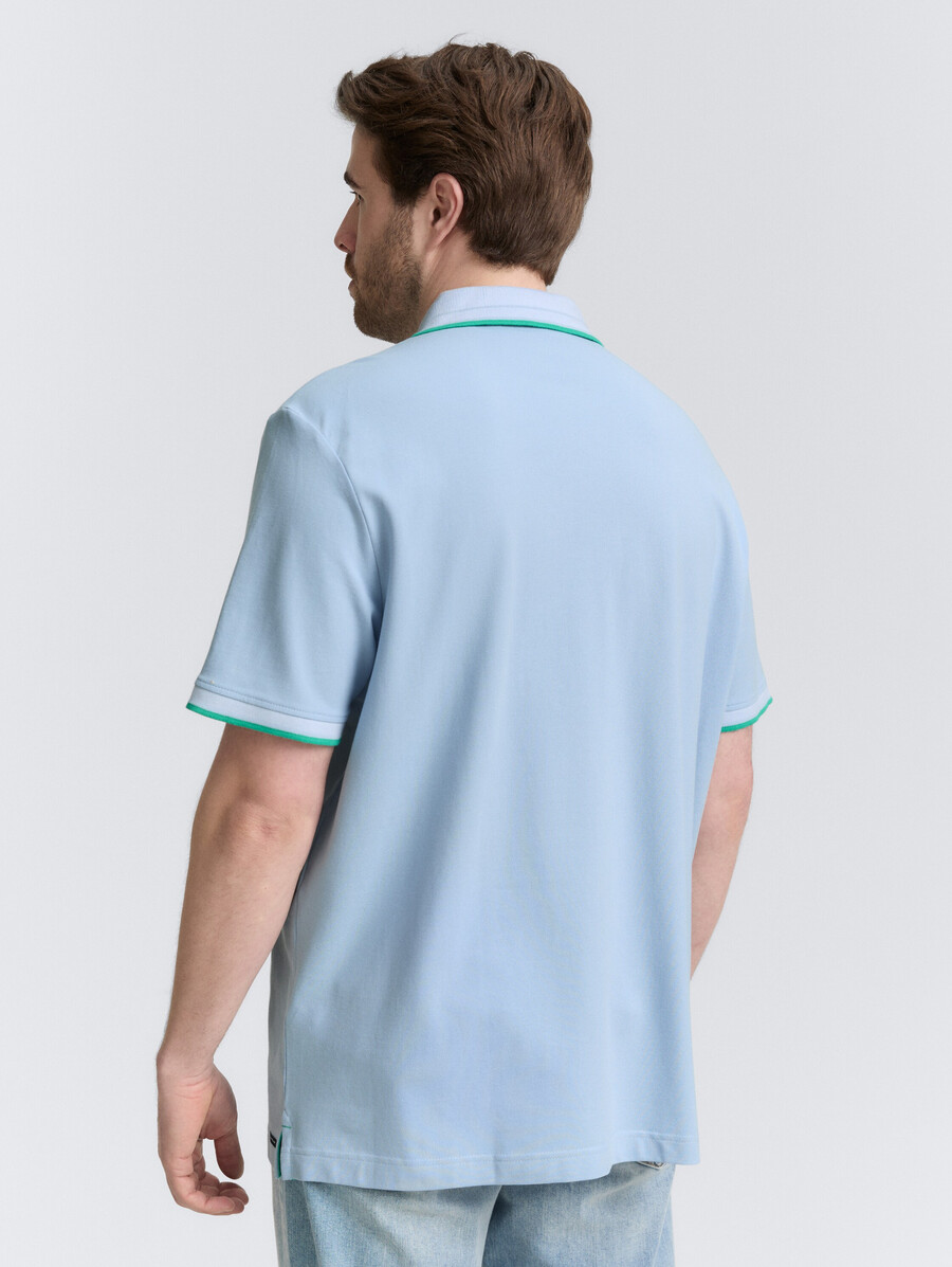 plus size – poloshirt aus stretch-piqué