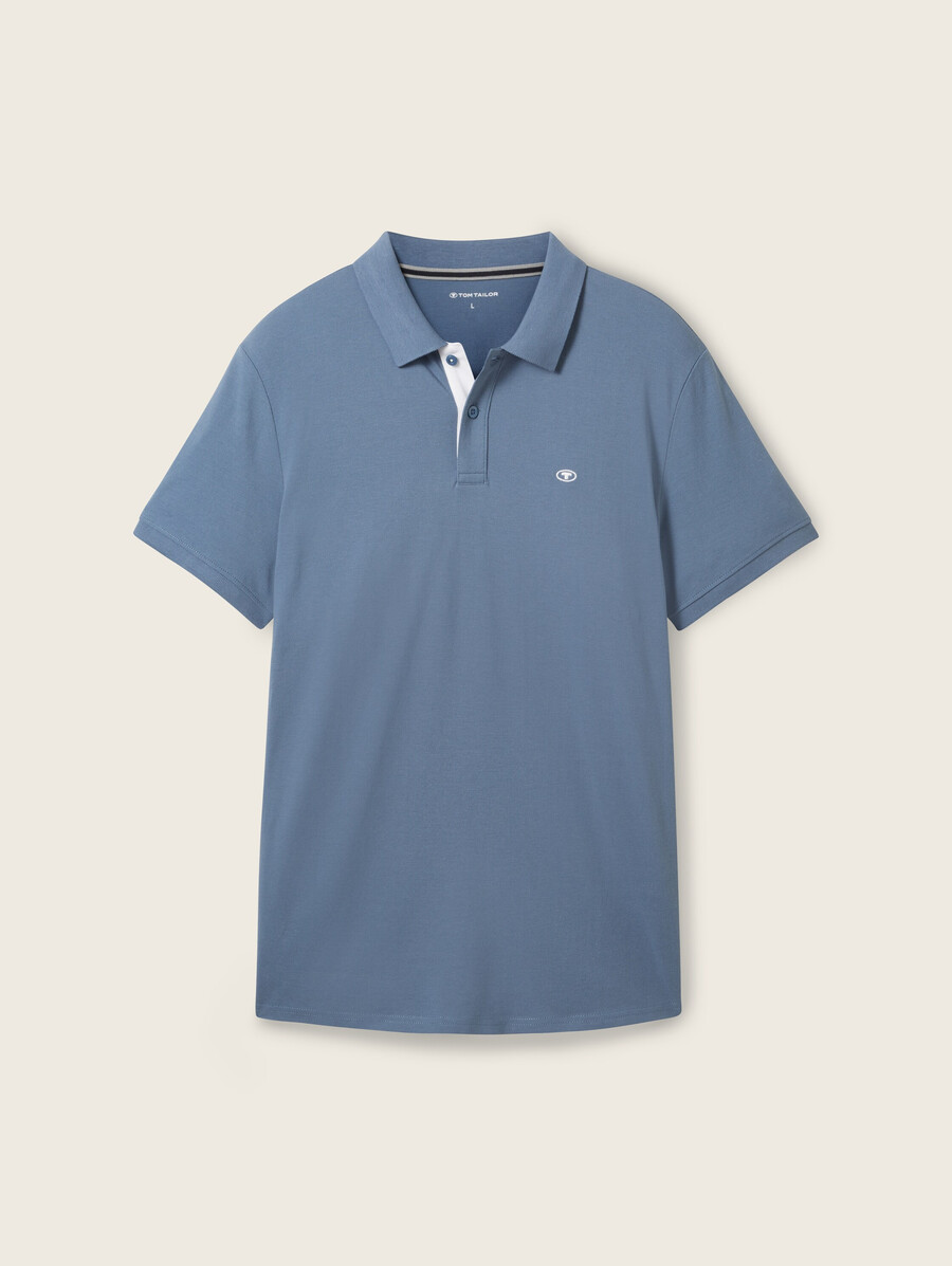 piqué-poloshirt mit gesticktem logo