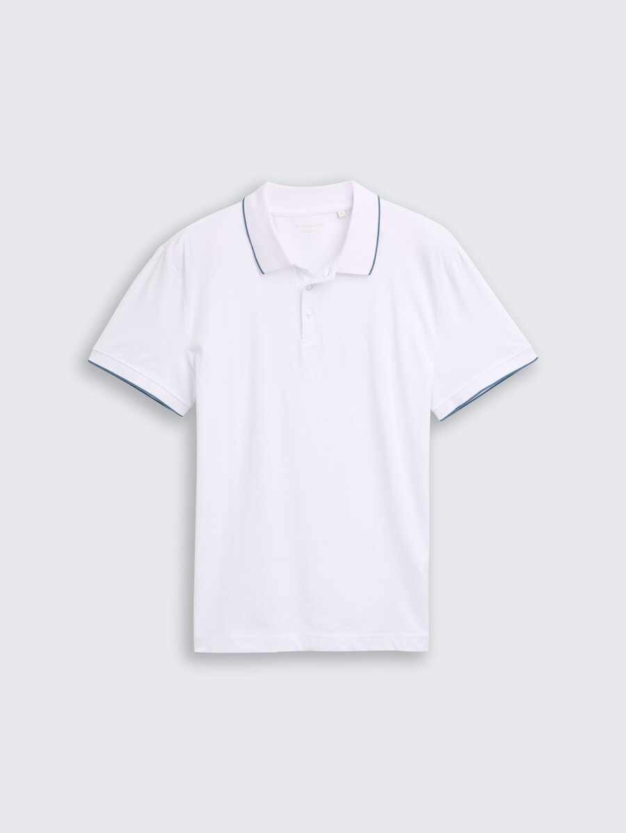 schmal geschnittenes jersey-poloshirt mit stretchanteil