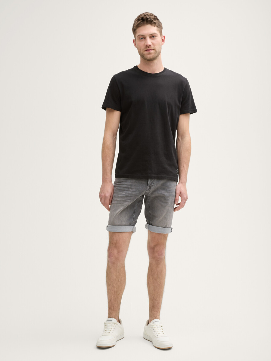 ttjosh regular slim jeansshorts mit superstretch
