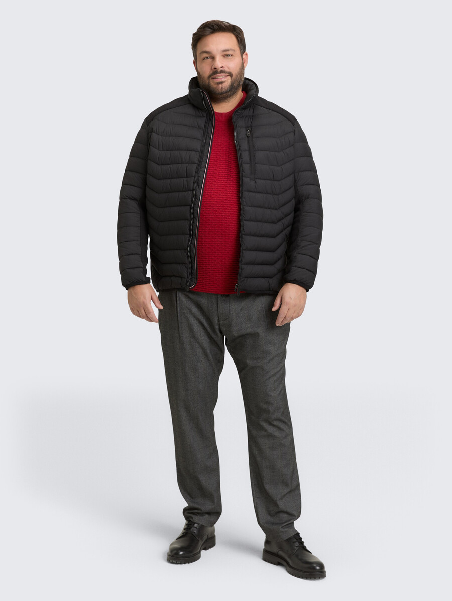plus size – leichte gesteppte hybridjacke mit stehkragen