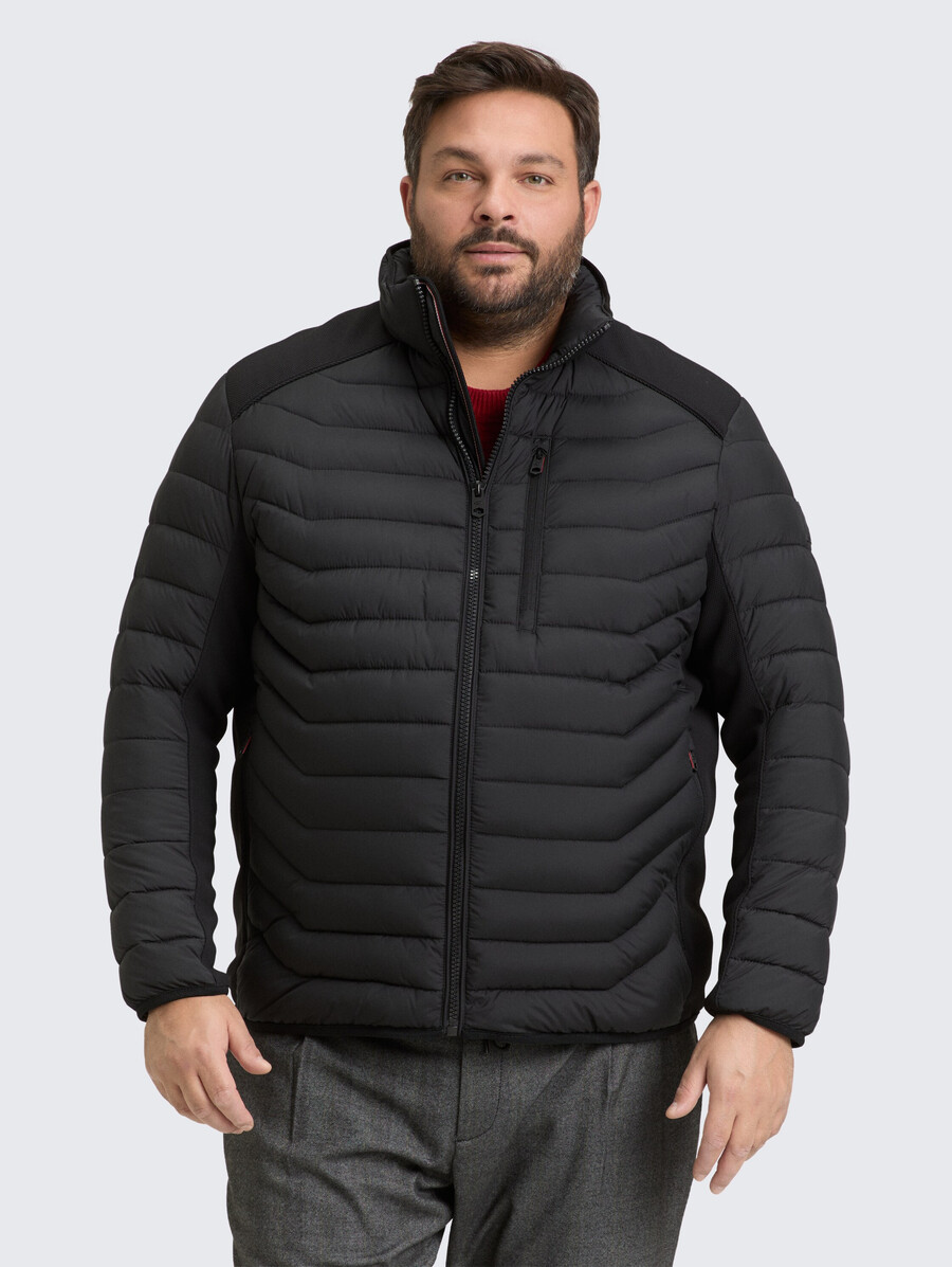 plus size – leichte gesteppte hybridjacke mit stehkragen
