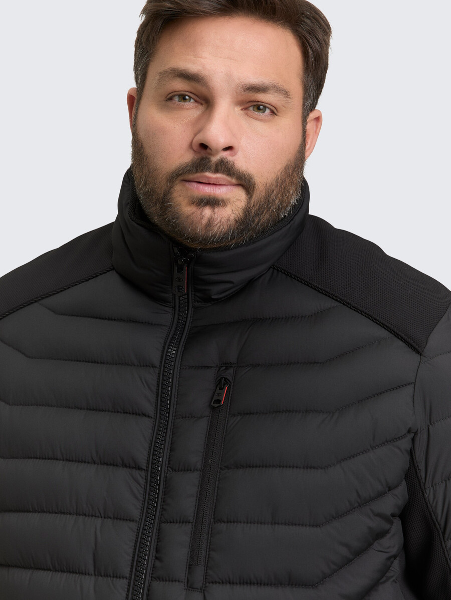 plus size – leichte gesteppte hybridjacke mit stehkragen