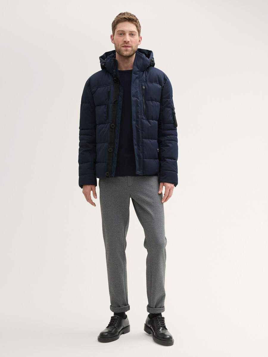 steppjacke mit abnehmbarer kapuze