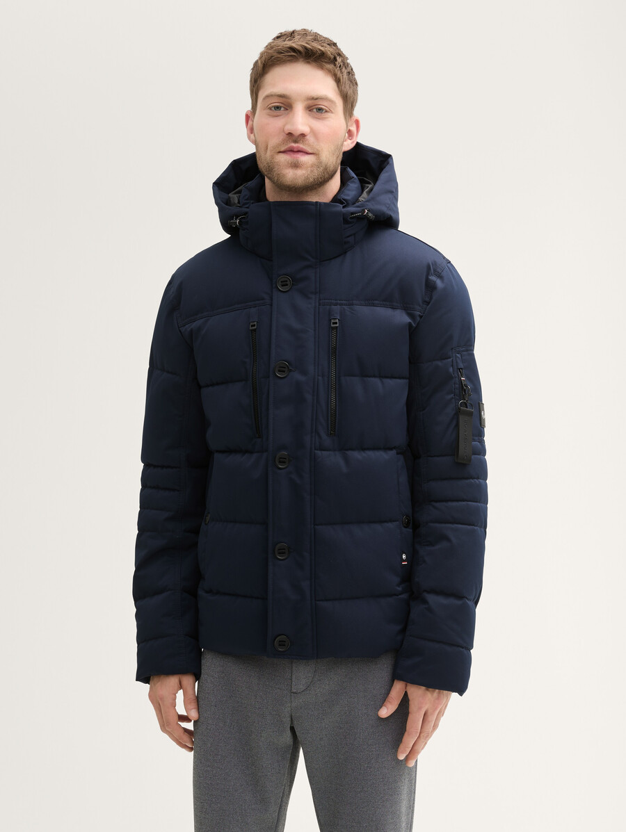 steppjacke mit abnehmbarer kapuze