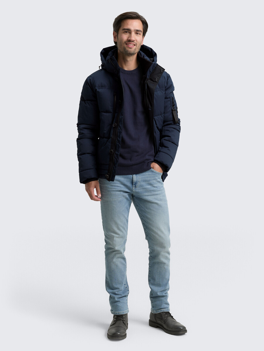steppjacke mit abnehmbarer kapuze