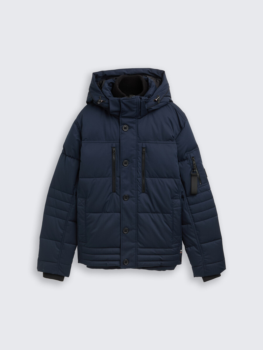steppjacke mit abnehmbarer kapuze