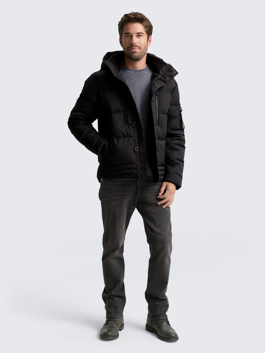 steppjacke mit abnehmbarer kapuze