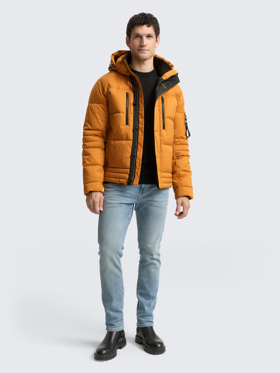 steppjacke mit abnehmbarer kapuze