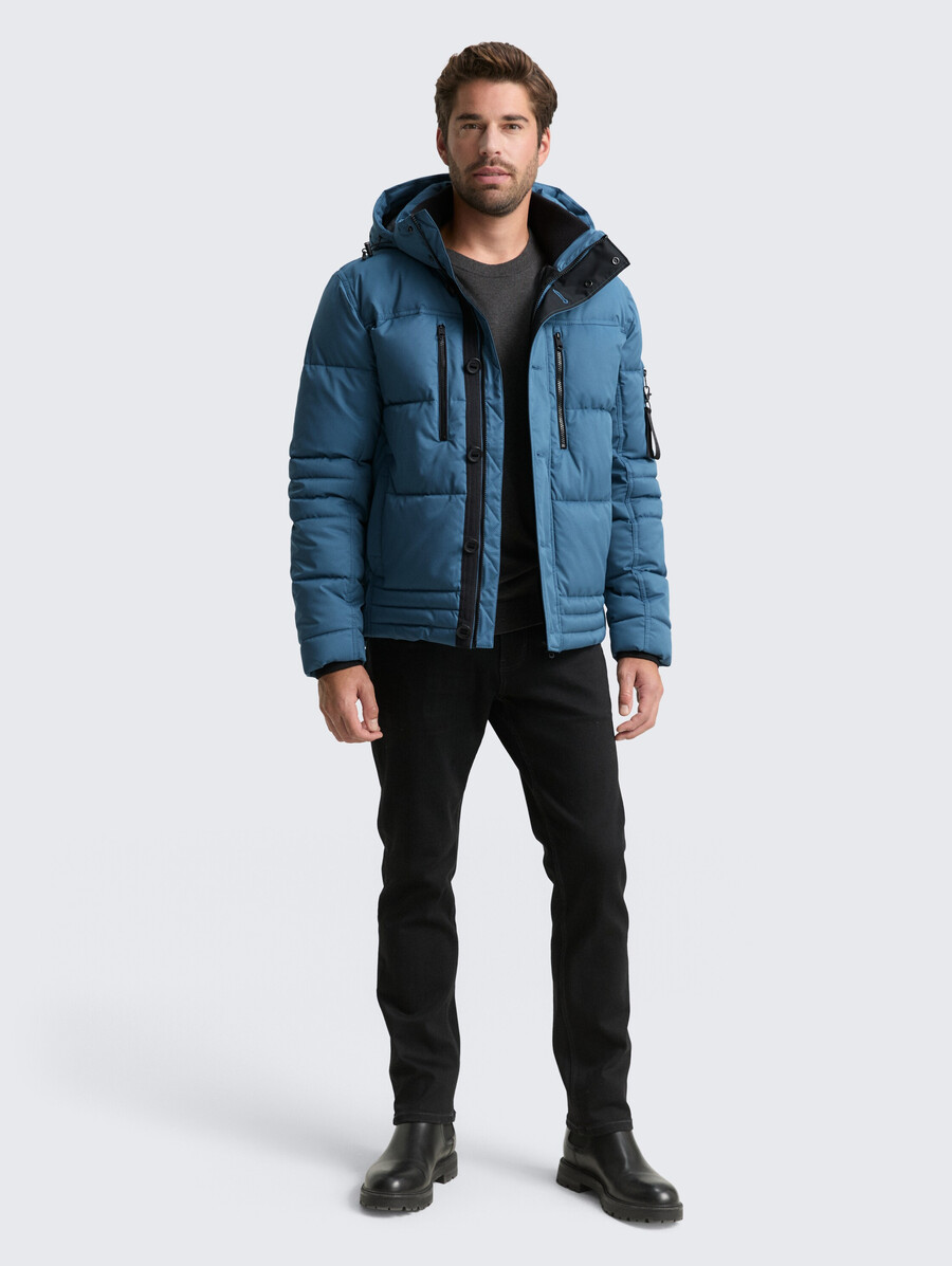 steppjacke mit abnehmbarer kapuze