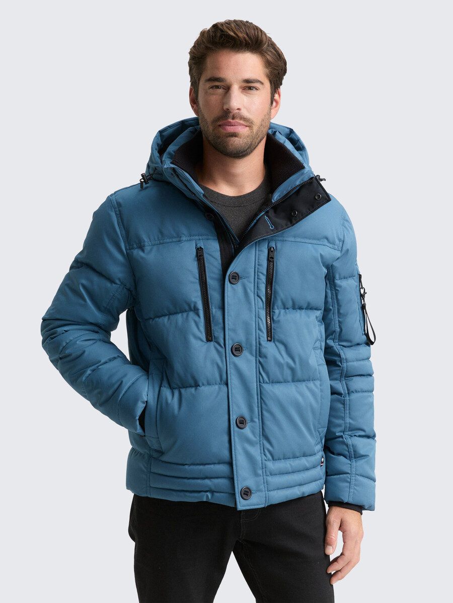 steppjacke mit abnehmbarer kapuze
