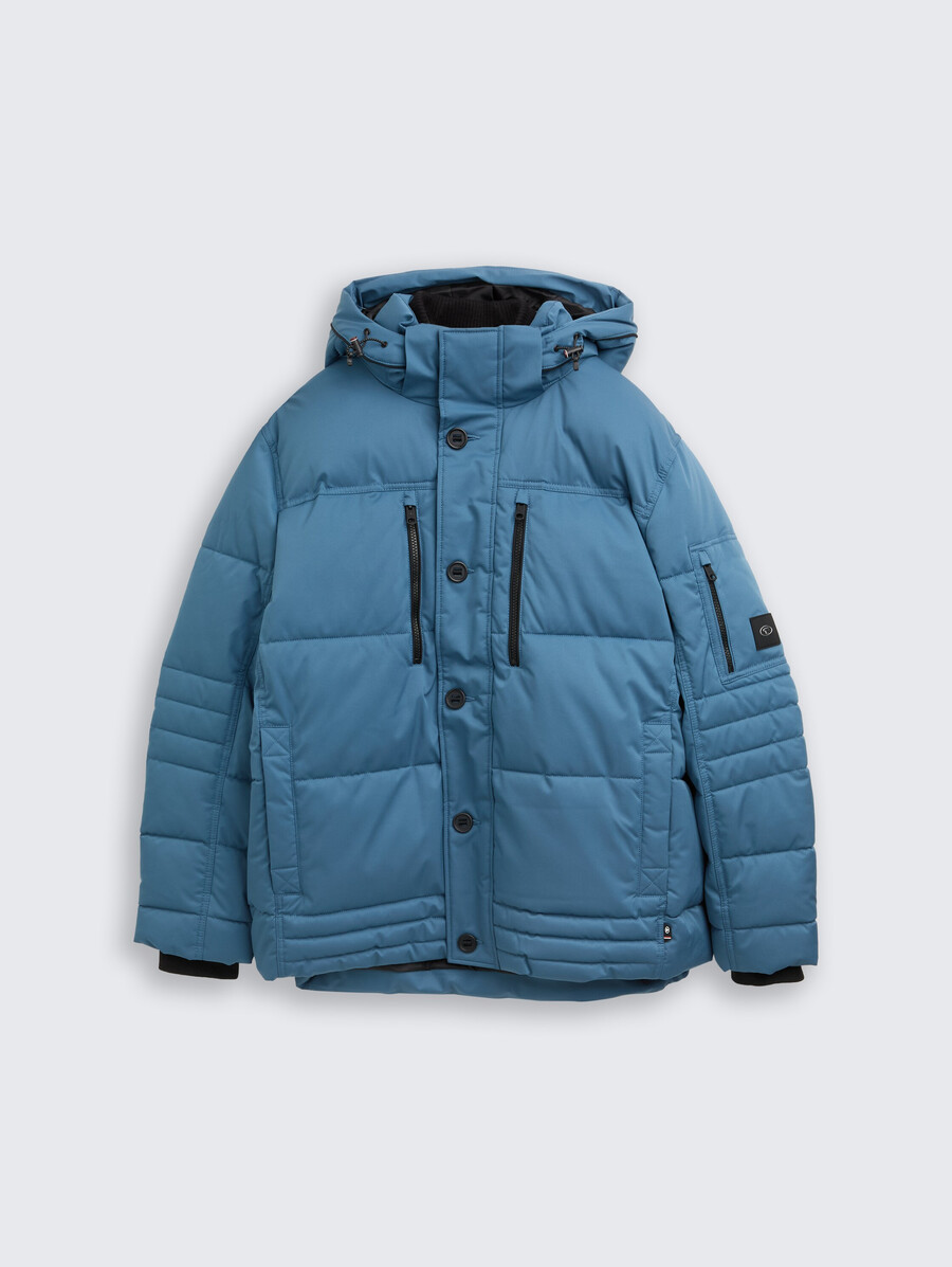 plus size – steppjacke mit abnehmbarer kapuze