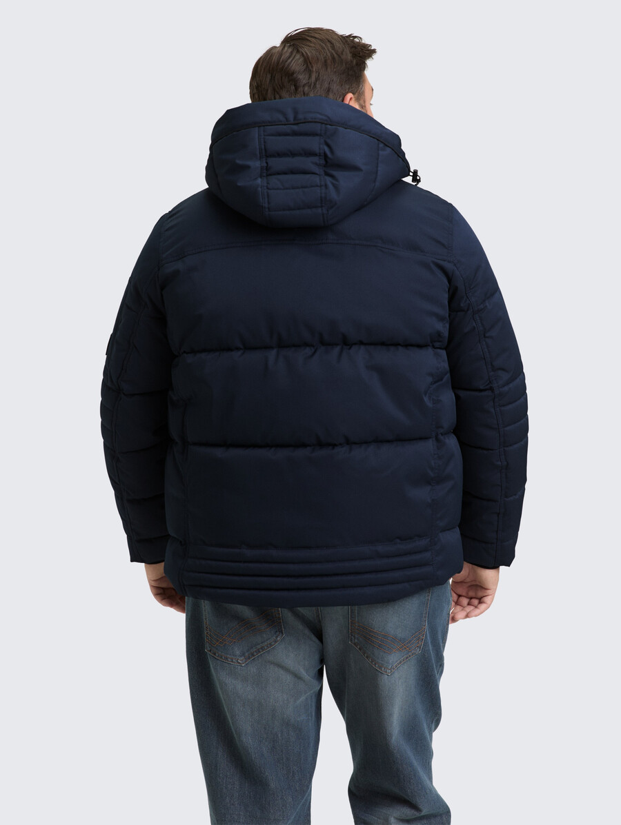 plus size – steppjacke mit abnehmbarer kapuze
