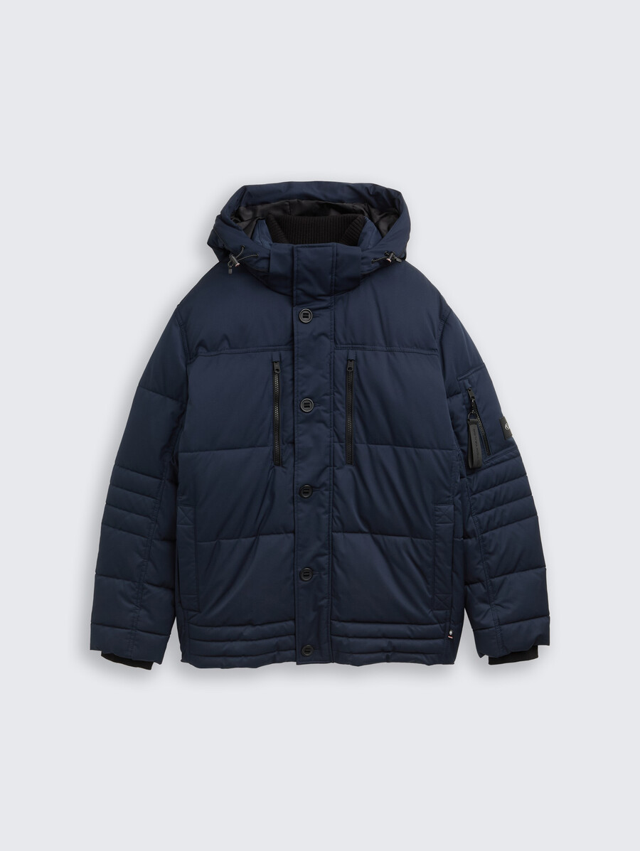 plus size – steppjacke mit abnehmbarer kapuze
