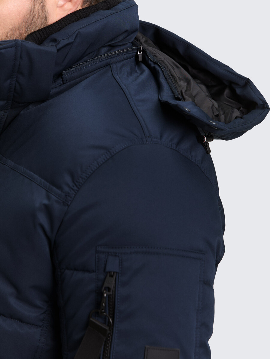 plus size – steppjacke mit abnehmbarer kapuze