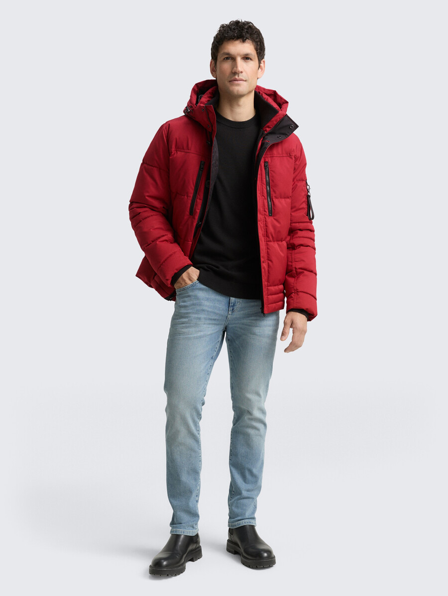steppjacke mit abnehmbarer kapuze
