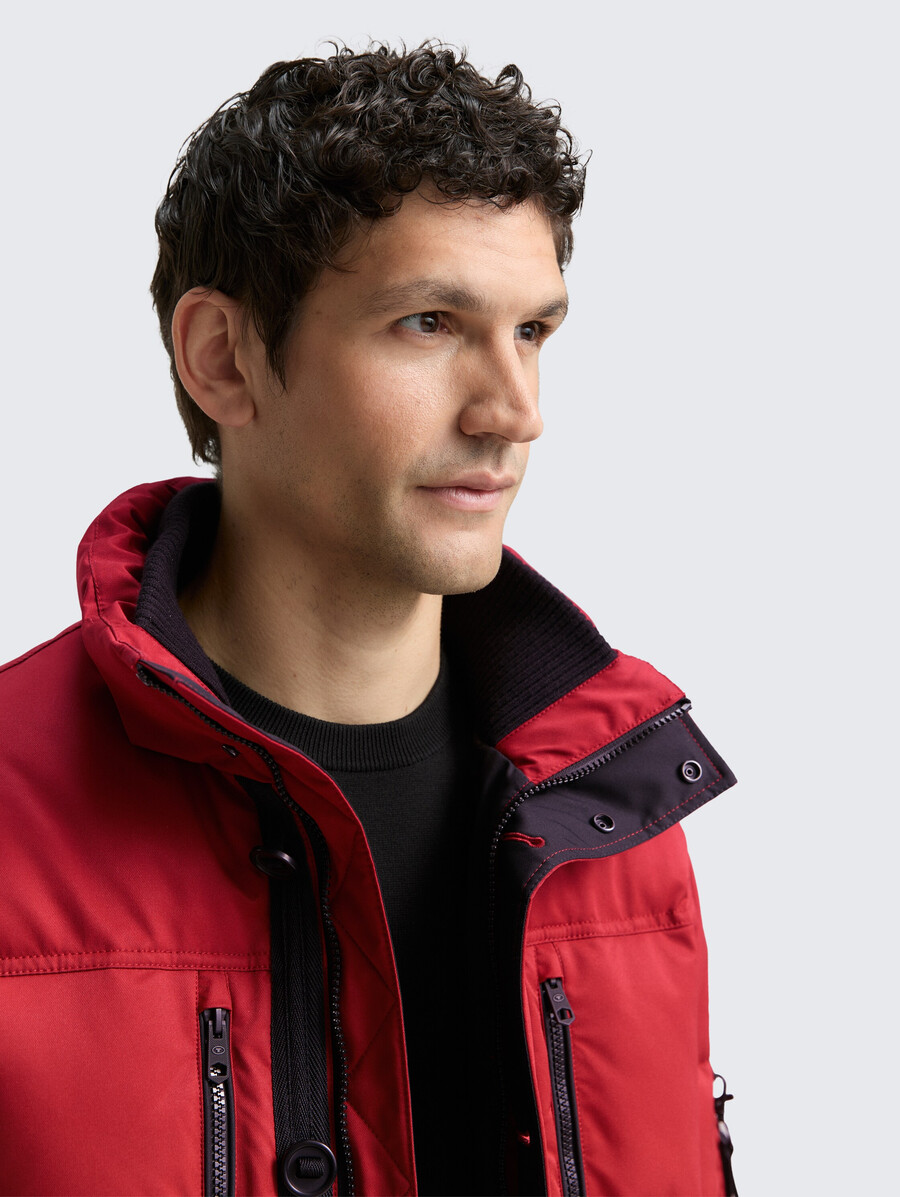 steppjacke mit abnehmbarer kapuze