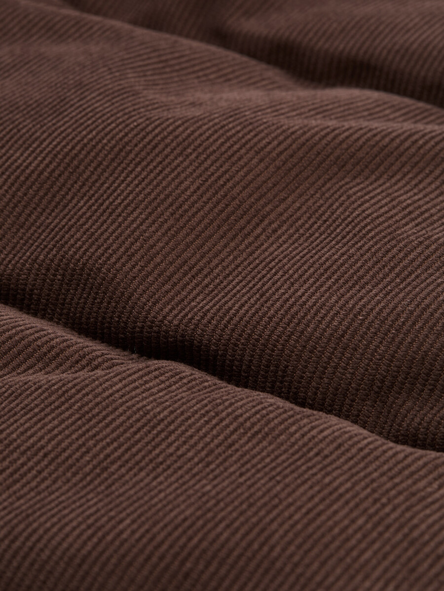 cord-steppjacke mit abnehmbarer kapuze