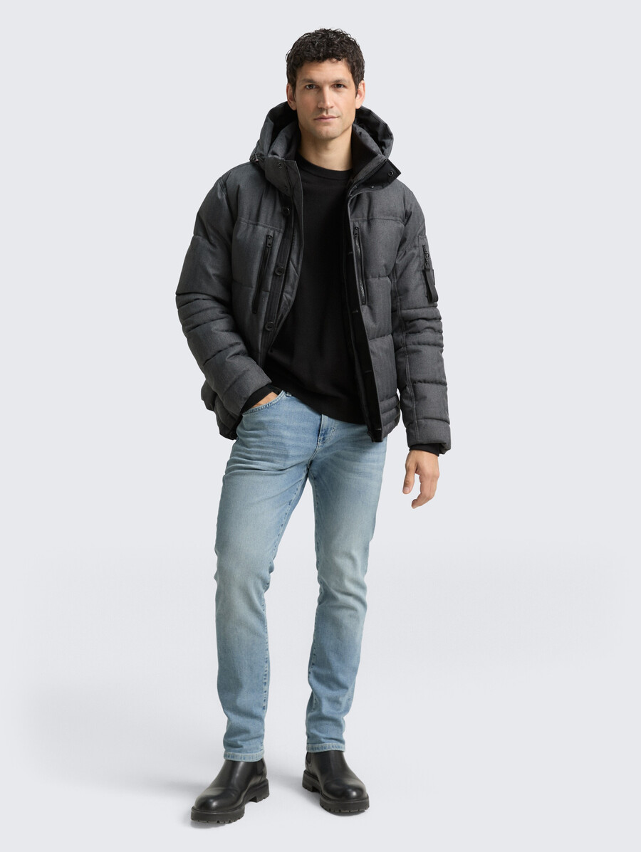 steppjacke mit abnehmbarer kapuze