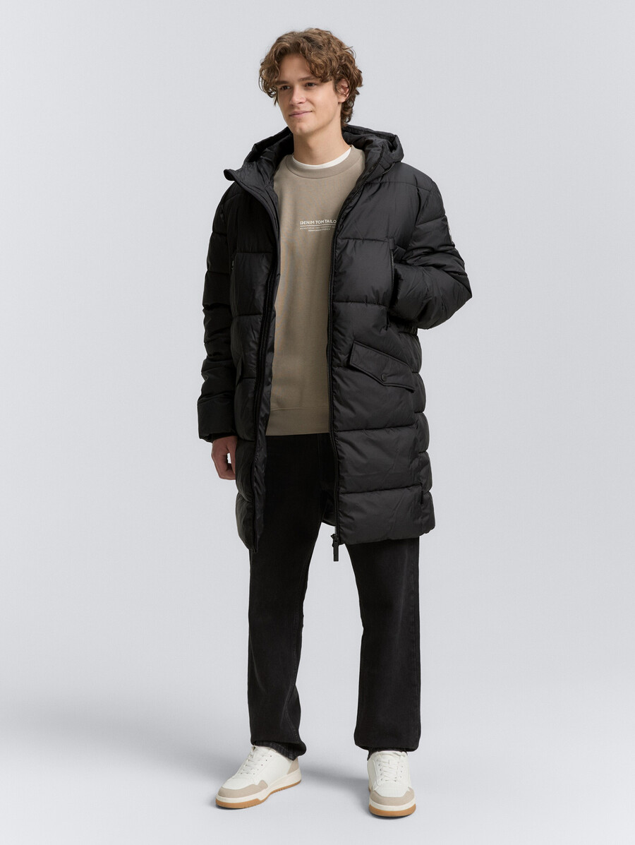 steppparka mit kapuze